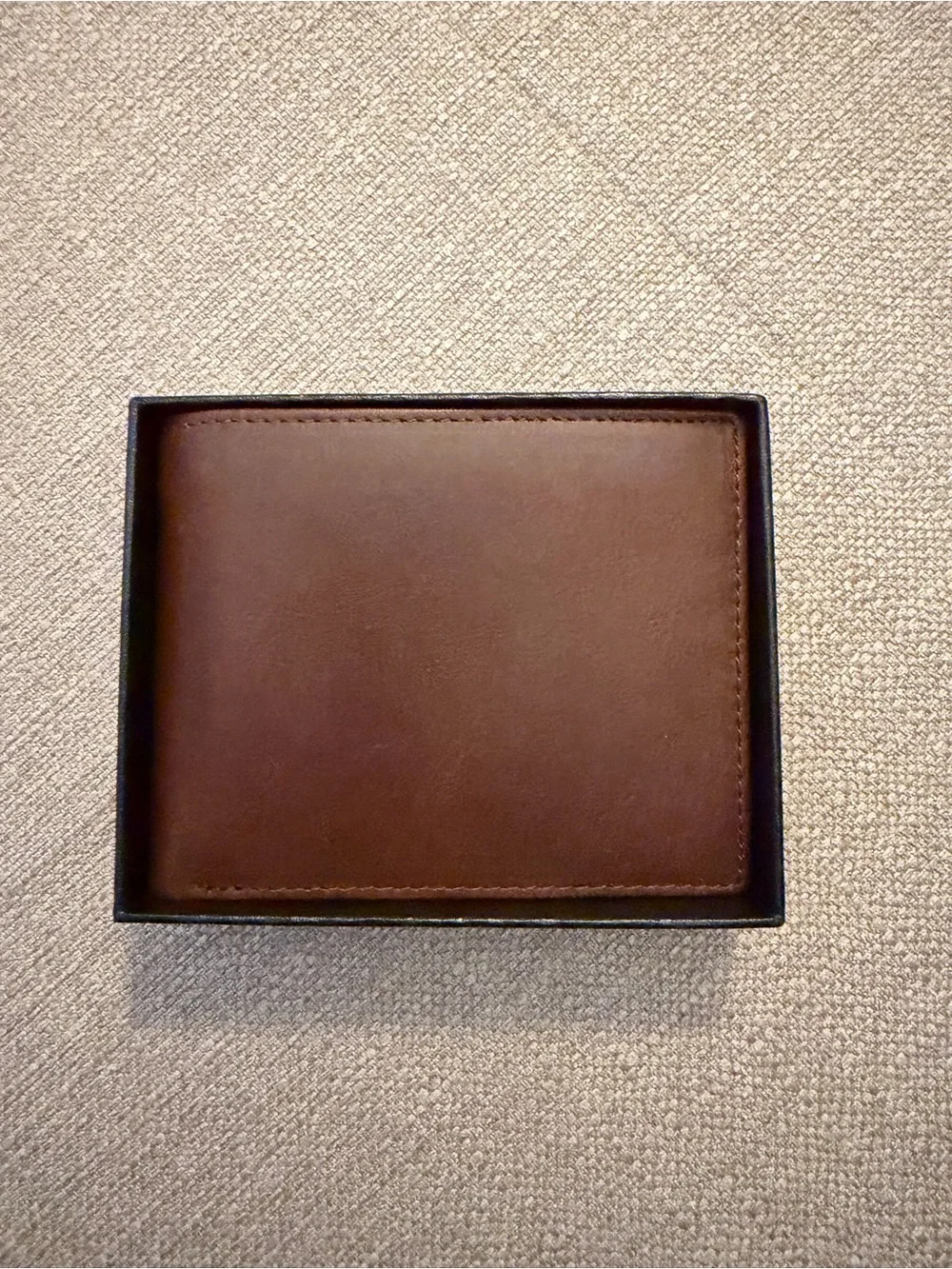 NWB - SEROVI Wallet 1874N-CoffeeBrown Men's Brown Leather Bi-Fold Wallet